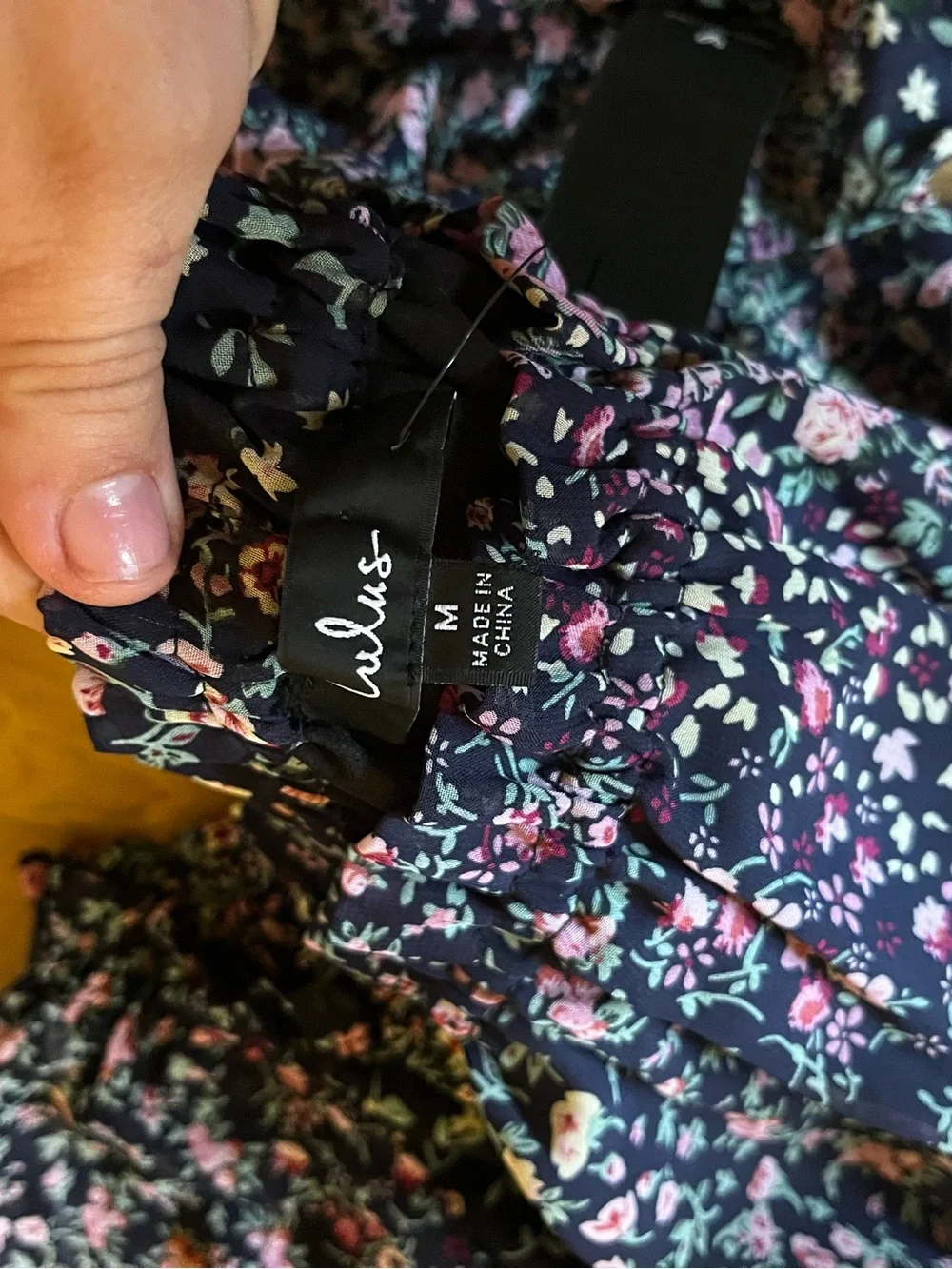 NWT floral feminine cottage core puff sleeves whimsy goth hippie boho Maxi Dress - Picture 6 of 6